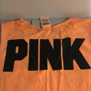 PINK Neon Orange Tank Top